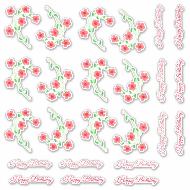 Sticker Une douzaine d'anniversaires heureux (Devant)