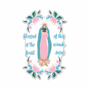 Sticker Une femme catholique salue la prière Mary