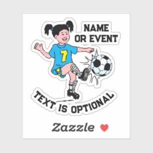 Sticker Une Fille Jouant Au Football