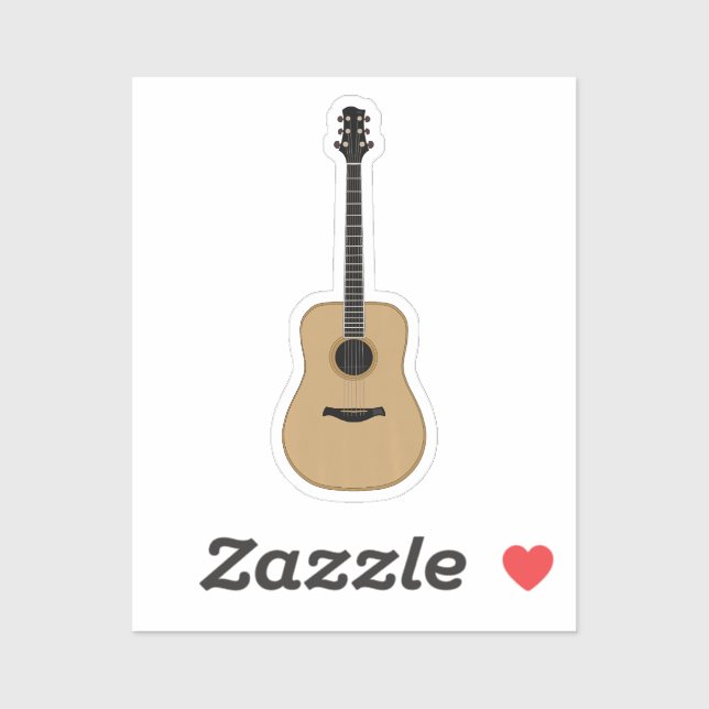 Sticker Une jolie guitare (Feuille)