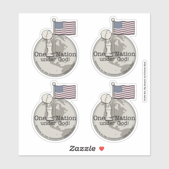 Sticker Une nation sous Dieu (Feuille)