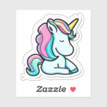 Unicorn Adesivo de vinil com formato personalizado