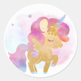 Sticker Unicorn Anniversaire Favoriser Sticker Tag