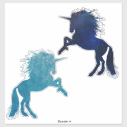 Sticker Unicorn Blues