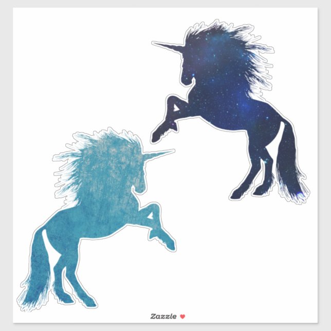 Sticker Unicorn Blues (Feuille)