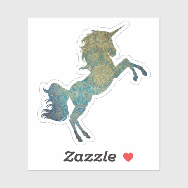 Sticker Unicorn Blues (Feuille)