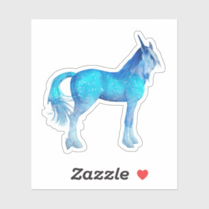 Sticker Unicorn Blues