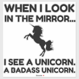 STICKER UNICORN DE BADASS