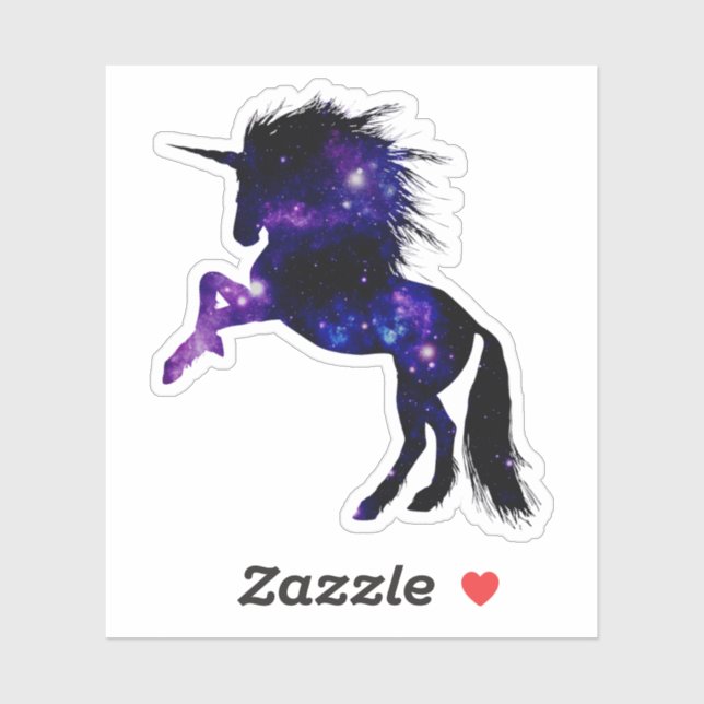 Sticker Unicorn Galaxy (Feuille)