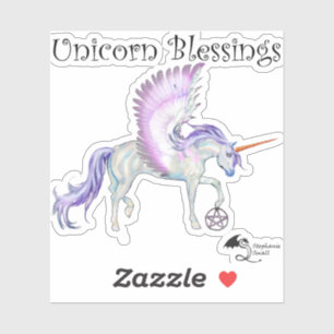 Sticker Unicorn Horse Pony Equine Bénédiction Pegasus aile