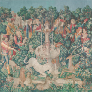 Sticker Unicorn Hunt Medieval Art - Unicorn