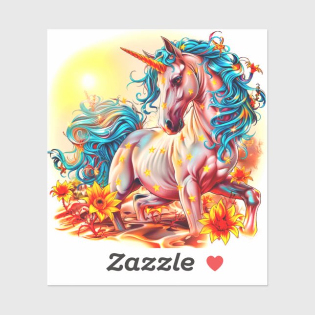 Sticker Unicorne (Feuille)