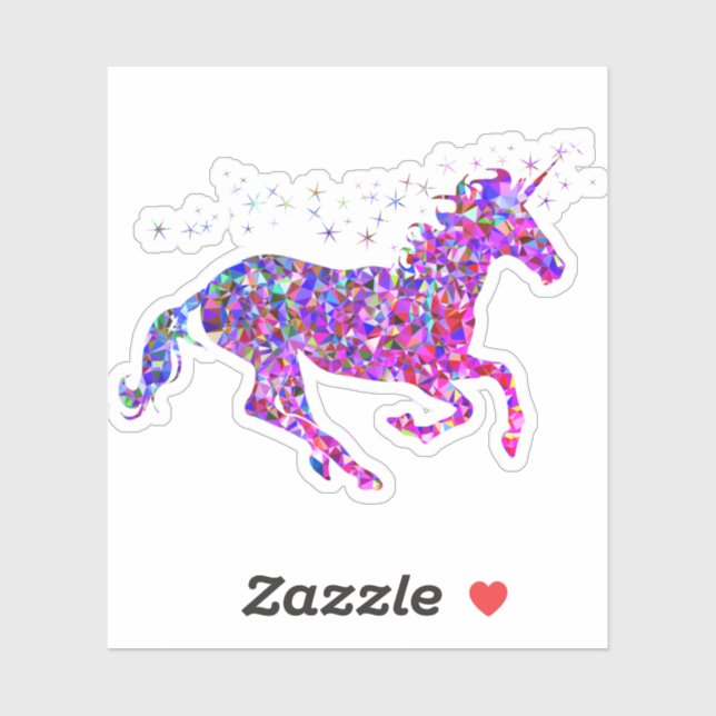 Sticker Unicorne acrylique (Feuille)
