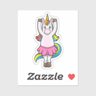 Sticker Unicorne au Ballet Dance avec jupe