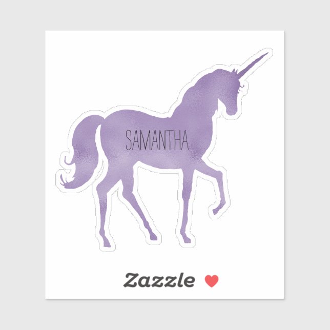 Sticker Unicorne mauve (Feuille)