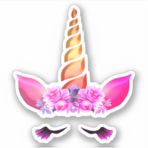 Sticker Unicorne Oeil Lashes