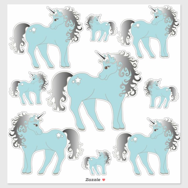 Sticker Unicornes (Feuille)