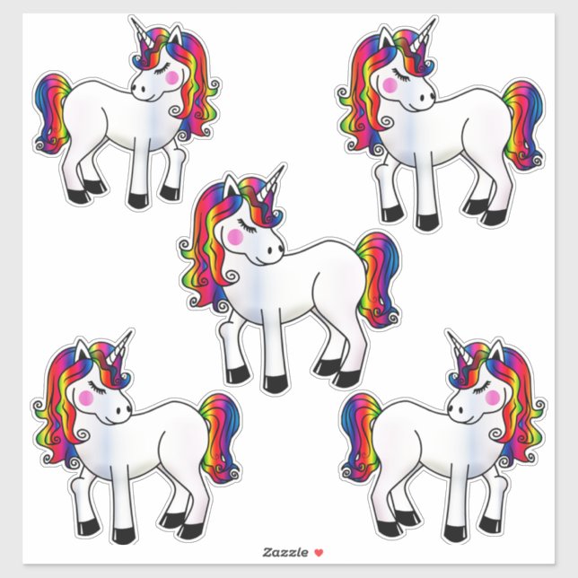 Sticker Unicornes (Feuille)