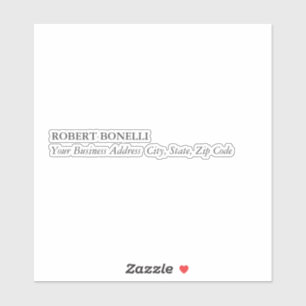 Sticker Unique moderne Platinum Gris élégant minimaliste