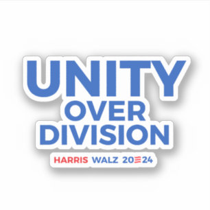 Sticker Unité sur division - Harris Walz 2024