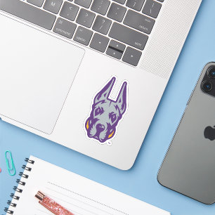 Sticker Université d'Albany Chef de la mascotte Great Dane