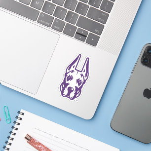 Sticker Université d'Albany Chef de la mascotte Great Dane
