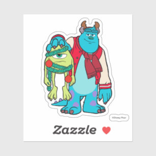 Sticker Université Monsters   Mike & Sulley Holiday Cheer
