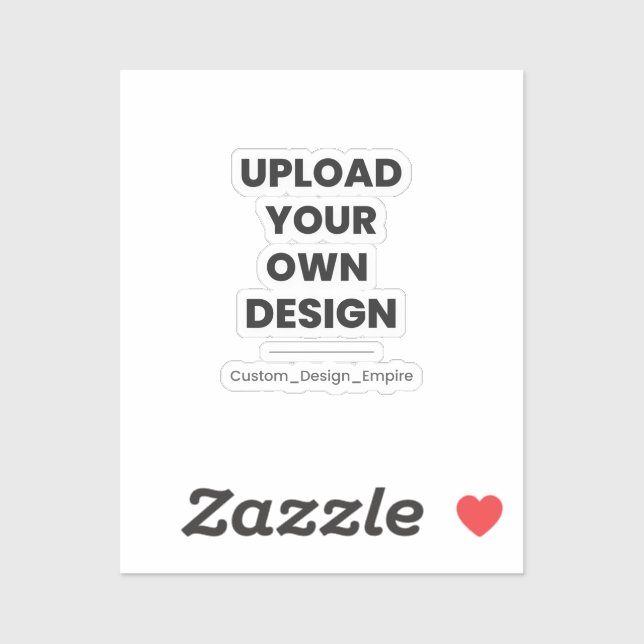 Sticker Upload Your Own Design Here | Custom Template (Feuille)