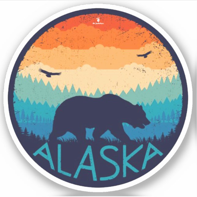 Sticker " USA : 2020/aujourd'hui Alaska - GRiZZLy Bear ... (Devant)