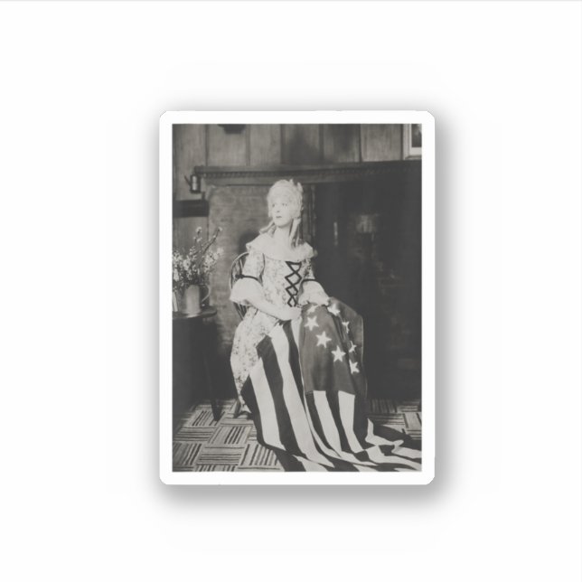 Sticker usa oh mes étoiles 4 juillet hommes femmes drapeau (Devant)