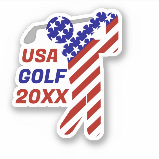 Sticker USA Patriotic MEN'S GOLF (Devant)