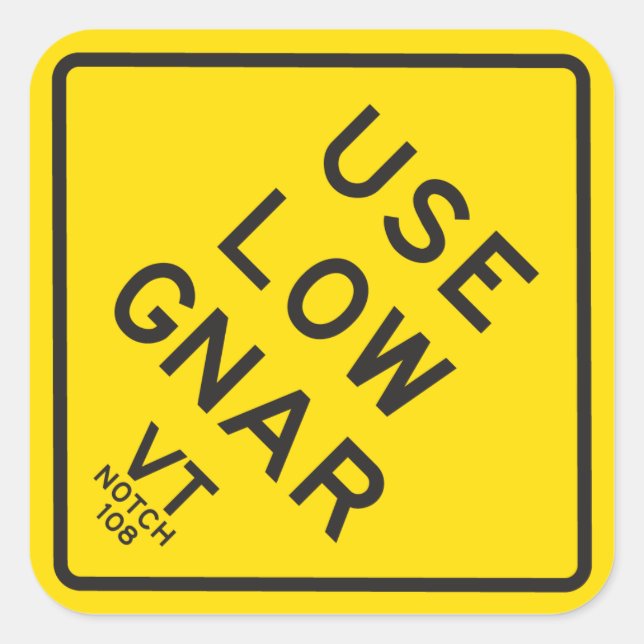 Sticker "Use Low Gnar" (Devant)