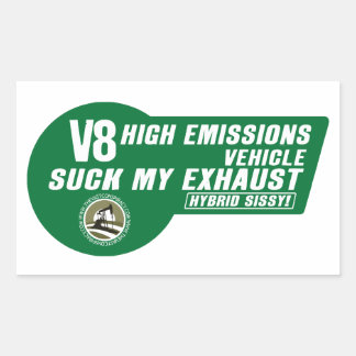 Sticker V8 SUV (Vert sur Blanc 4 pack