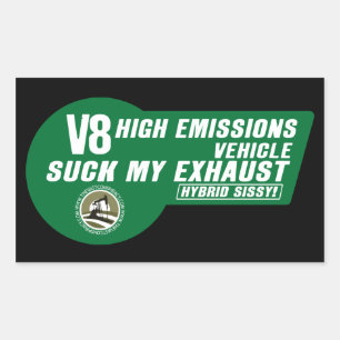Sticker V8 SUV (Vert sur Noir) 4 pack