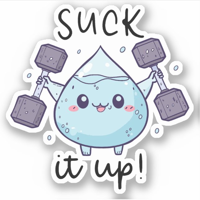 Sticker "Va te faire foutre !" Goutte d'eau (Devant)