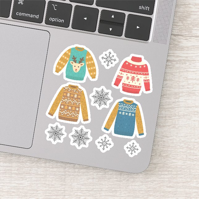 Sticker Vacances de Noël moches mais mignonnes (Détail)