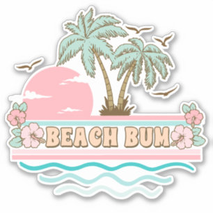 Sticker Vacances estivales Plage tropicale Vie