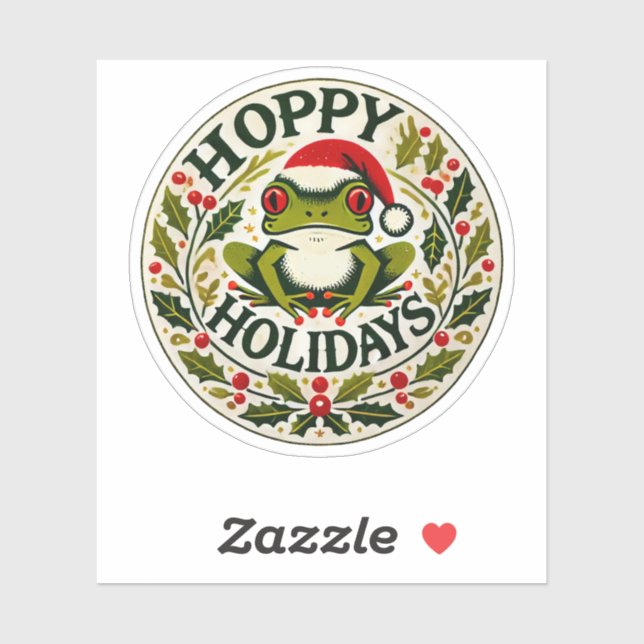 Sticker Vacances Hoppy Frog Noël (Feuille)