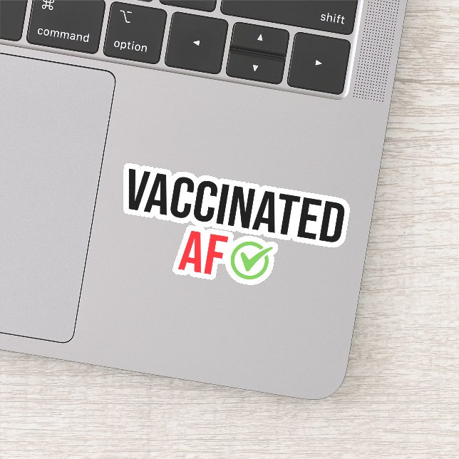Sticker Vacciné, Vacciné AF (Détail)