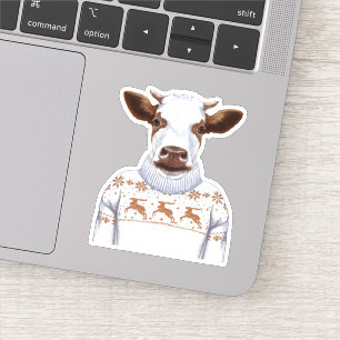 Sticker Vache à chandail de Noël