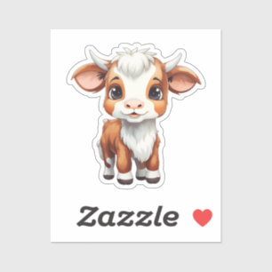Sticker Vache caricaturale