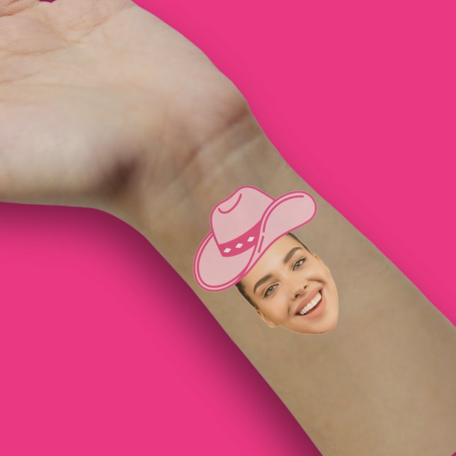 Sticker Vache de disco rose visage de mariée personnalisab (Créateur téléchargé)