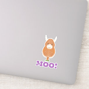 Sticker Vache écossaise des Highlands