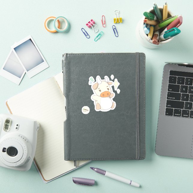 Sticker Vache étoile doodle Kawaii (Couverture iPad)