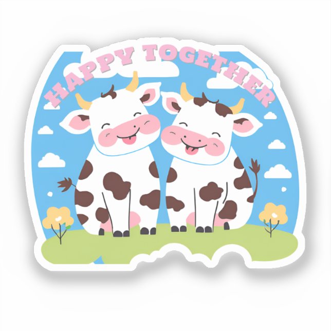 Sticker Vaches jolies (Recto)