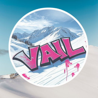 Sticker Vail Ski Resort Colorado accessoire graffiti