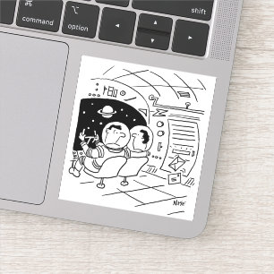 Sticker Vaisseau spatial dans l'espace extra-atmosphérique