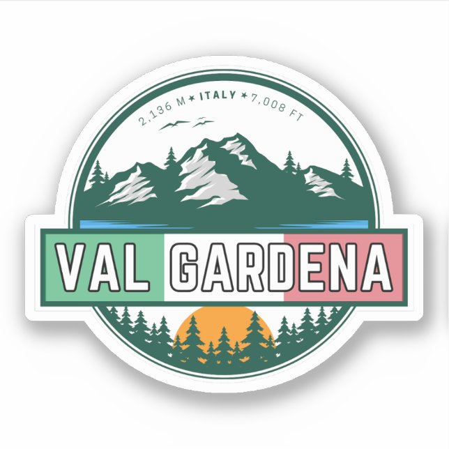 Sticker val gardena visite italienne (Devant)