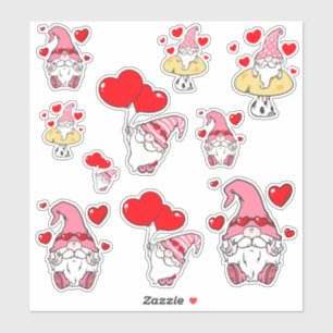 Sticker Valentine Gnomes