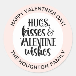 Sticker Valentine pour les baisers roses personnal
